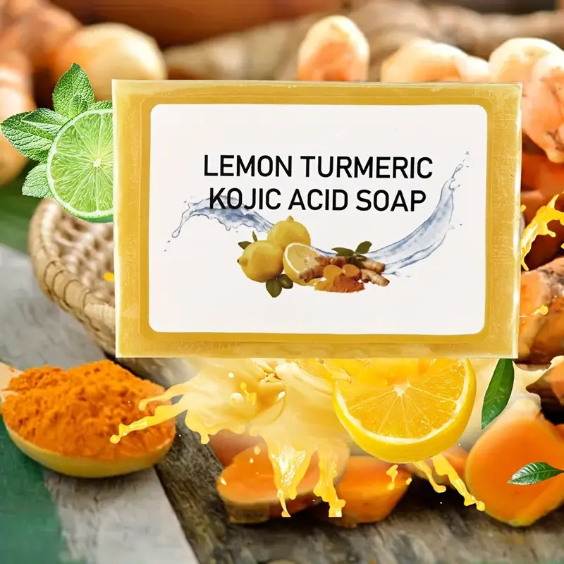 Soap Making Glycerin - 100g Lemon Turmeric Kojic Acid Soap