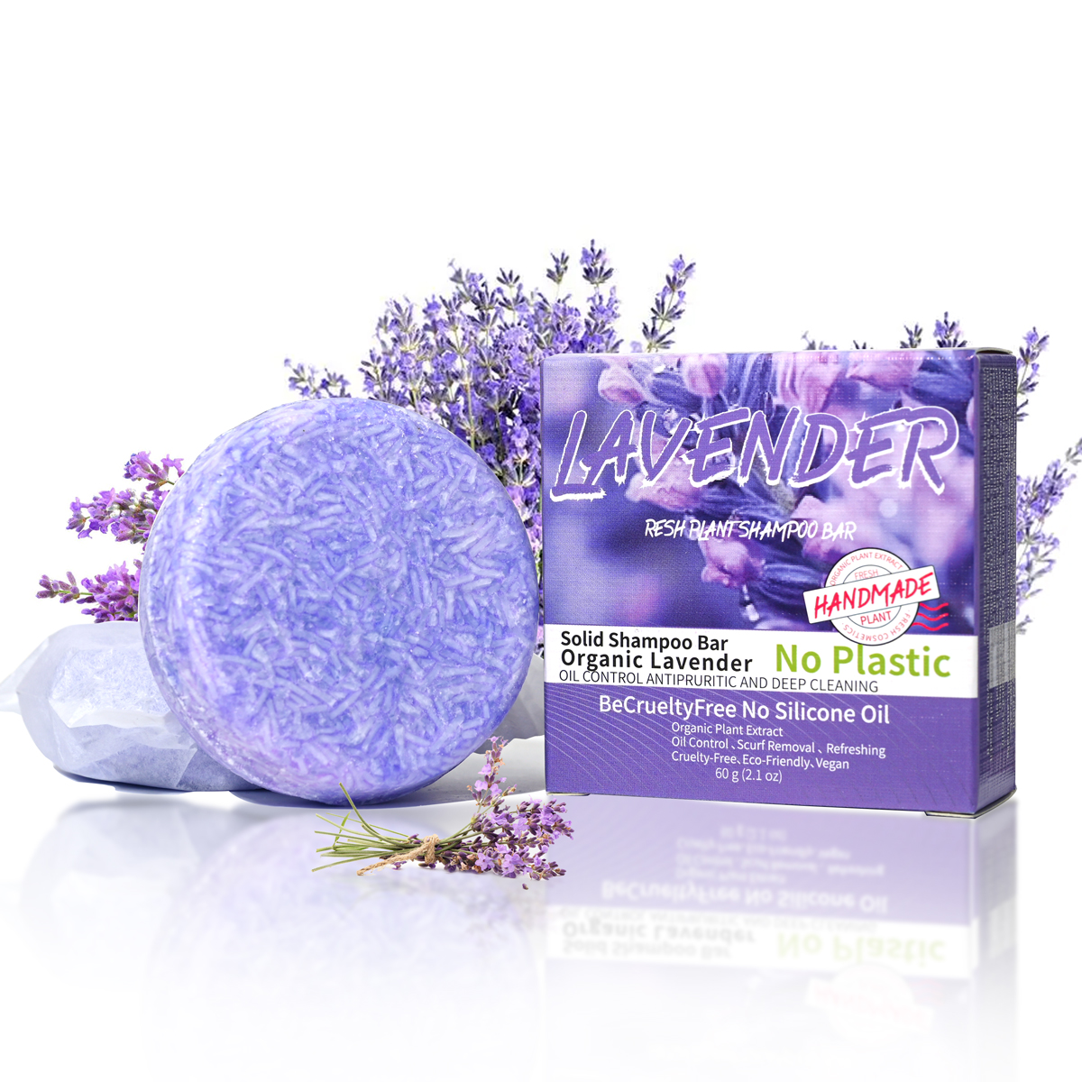 Soap Making Glycerin - J+60g Hot Selling Lavender Shampoo Bar