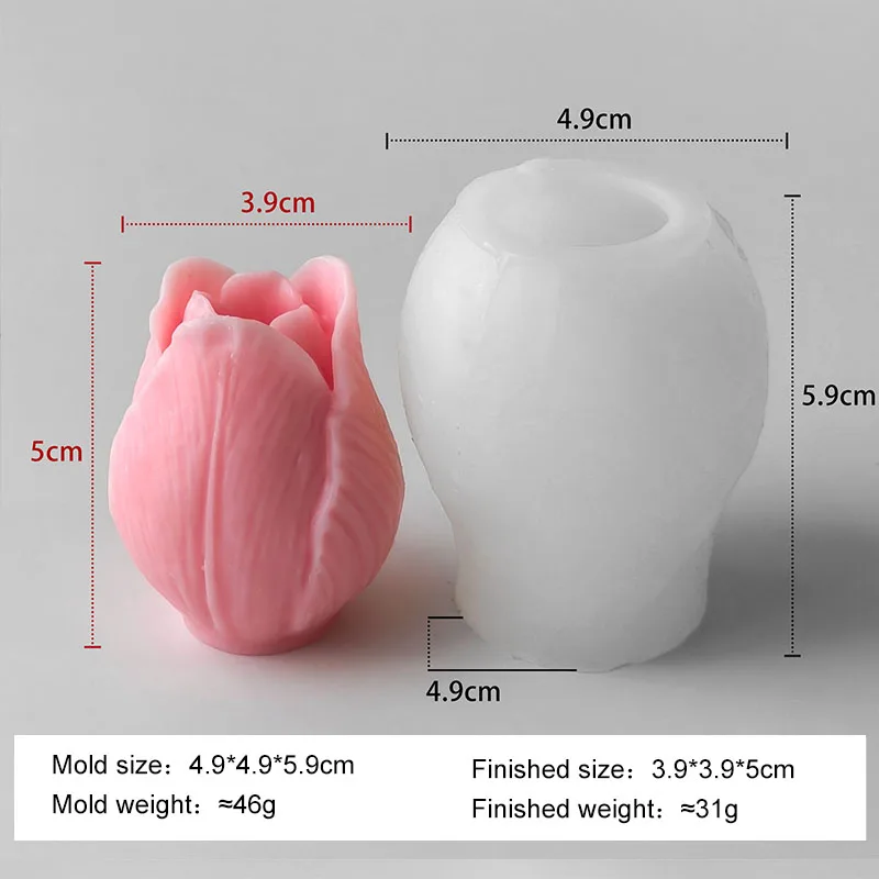 Soap Making Recipes - New Tulip Aroma Candle Silicone Mold