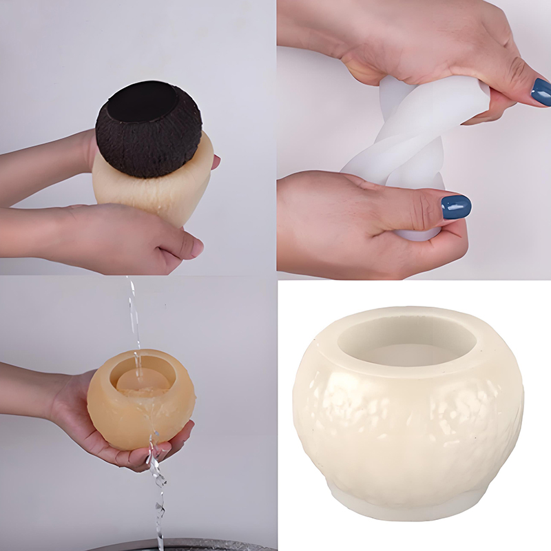Soap Making Bar - 3D Simulation Coconut Silicone Mold Aromatherapy