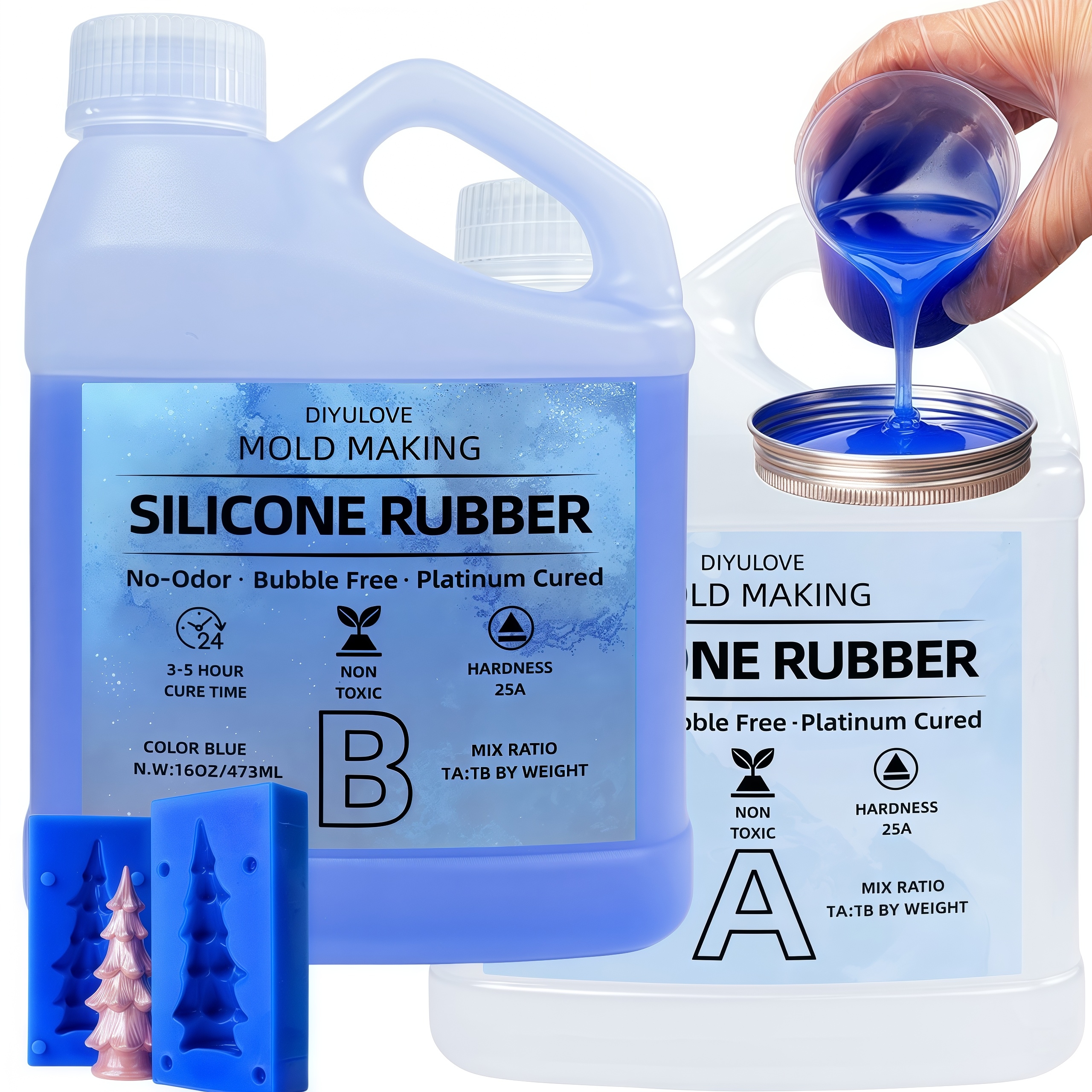 Soap Making Bar - 32oz High-Performance Silicone Rubber Non-Toxic for