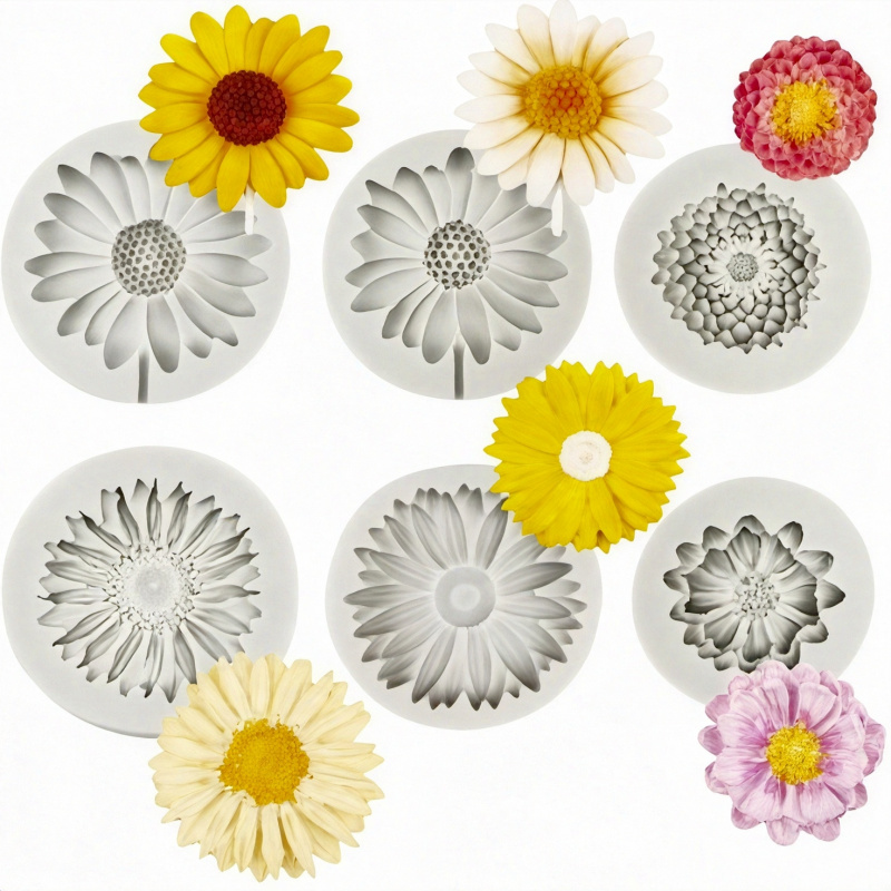 6 Pieces，Sunflower Daisy Silic - Soap Making Bar incelemesi ve fiyatı