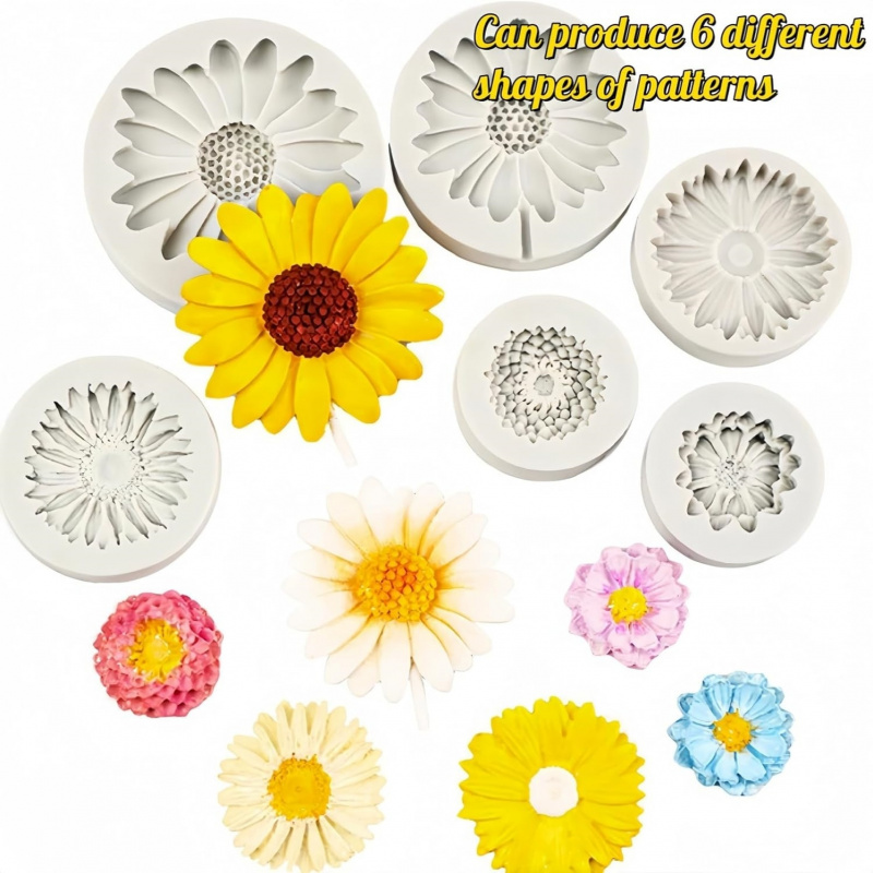 6 Pieces，Sunflower Daisy Silic - Soap Making Bar incelemesi ve fiyatı