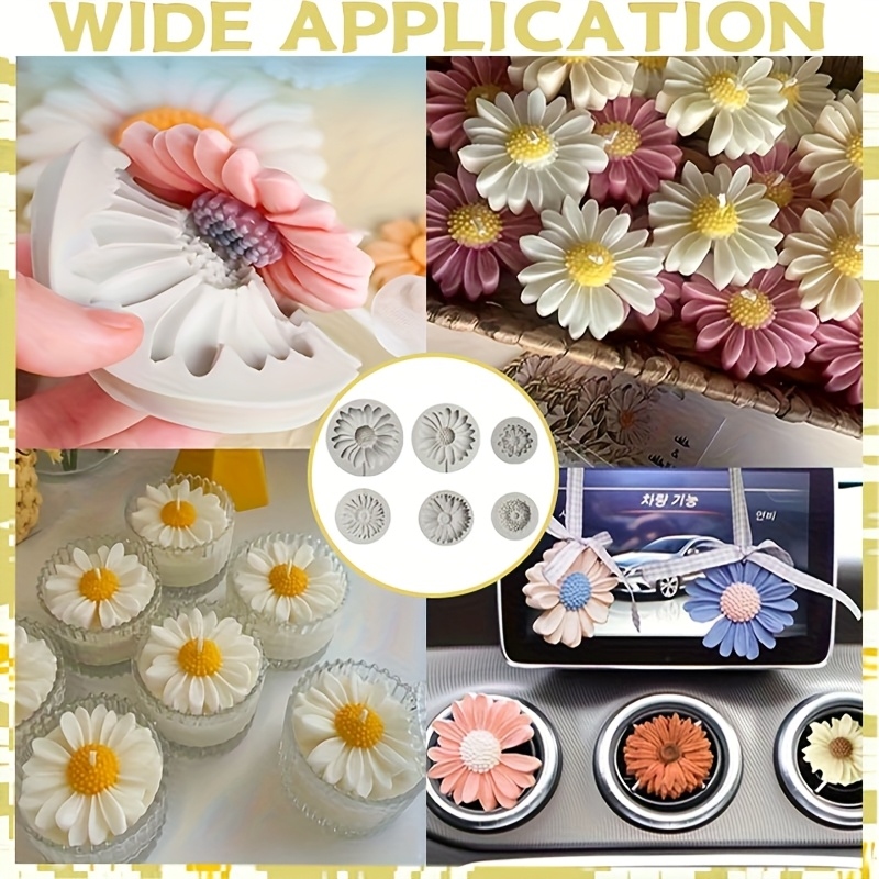 6 Pieces，Sunflower Daisy Silic - Soap Making Bar incelemesi ve fiyatı
