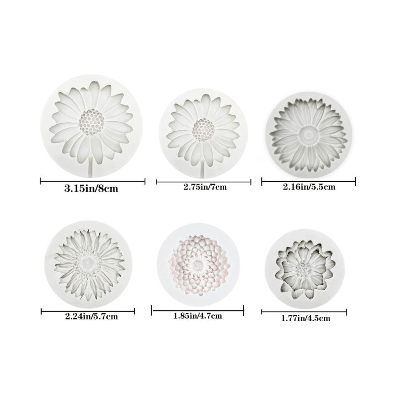 6 Pieces，Sunflower Daisy Silic - Soap Making Bar incelemesi ve fiyatı