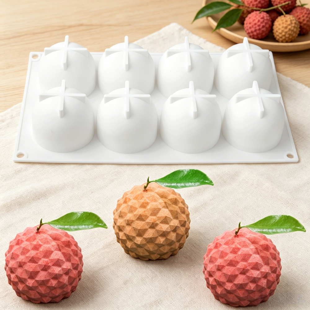 8‑Cavity Lychee Silicone Mold  - Soap Making Bar incelemesi ve fiyatı