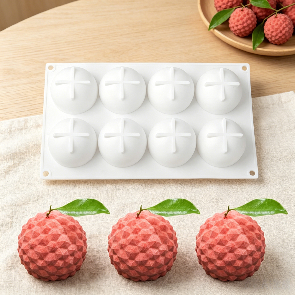 8‑Cavity Lychee Silicone Mold  - Soap Making Bar incelemesi ve fiyatı