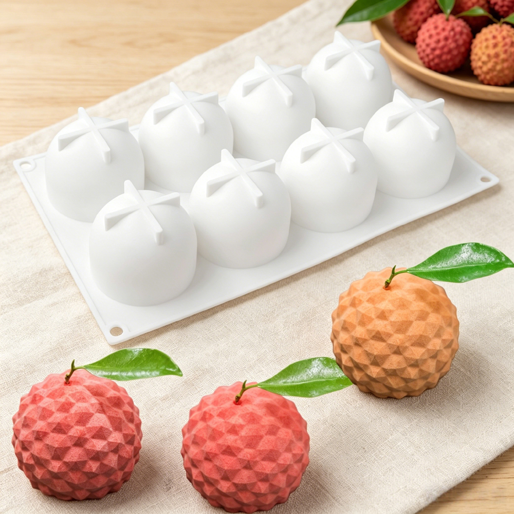 8‑Cavity Lychee Silicone Mold  - Soap Making Bar incelemesi ve fiyatı