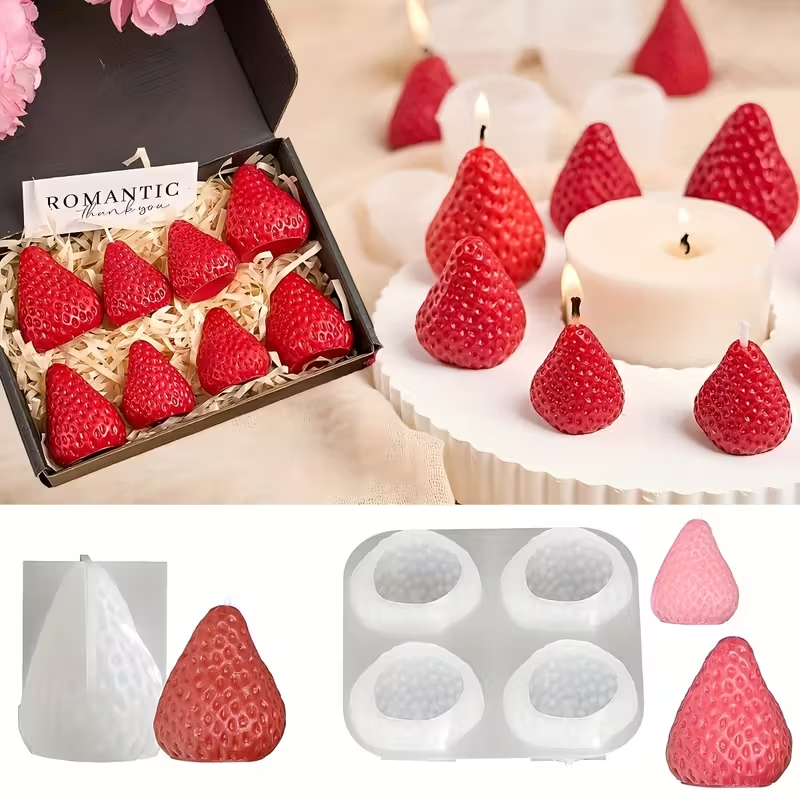 Strawberry Silicone Candle Mol - Soap Making Bar incelemesi ve fiyatı