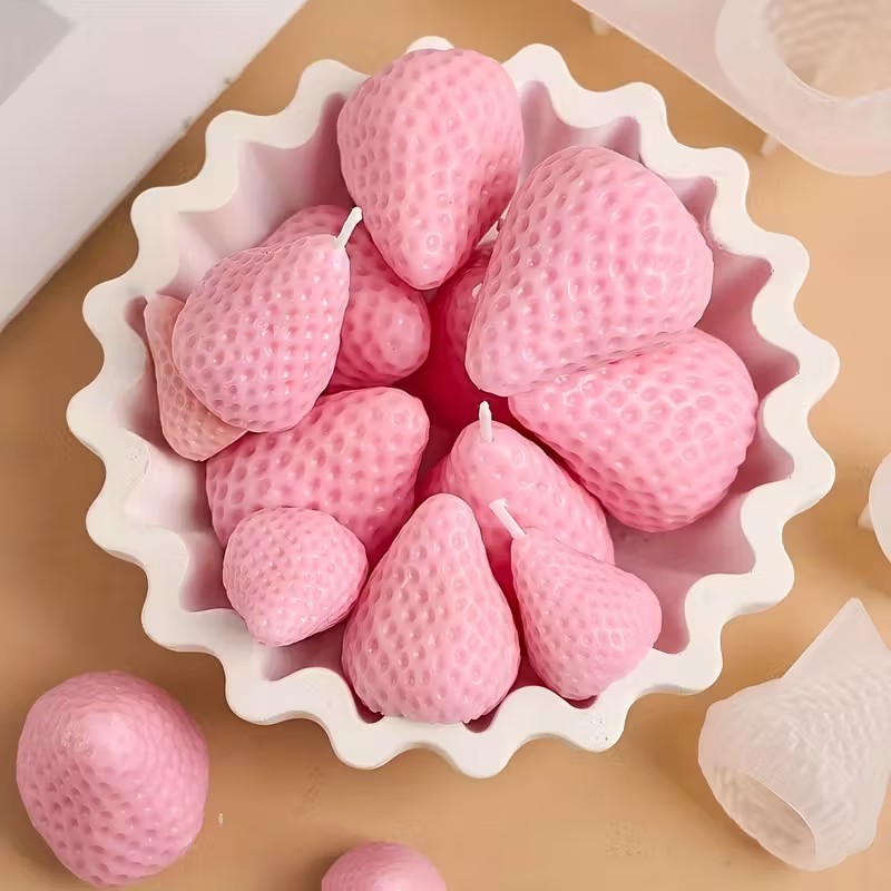 Strawberry Silicone Candle Mol - Soap Making Bar incelemesi ve fiyatı