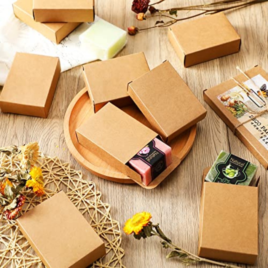 200 Pcs Kraft Soap Boxes Packa - Soap Making Homemade incelemesi ve fiyatı