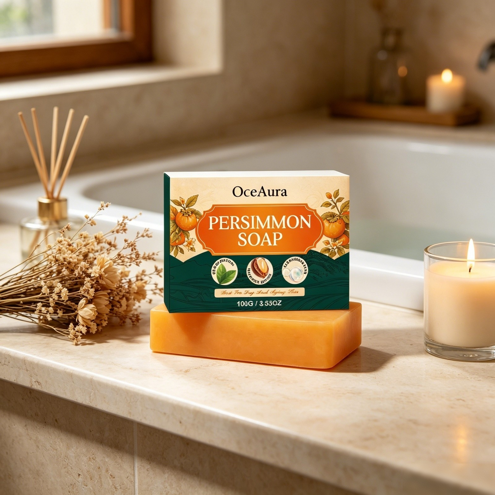 OceAura Persimmon Soap Bar for - Shea Butter Raw incelemesi ve fiyatı