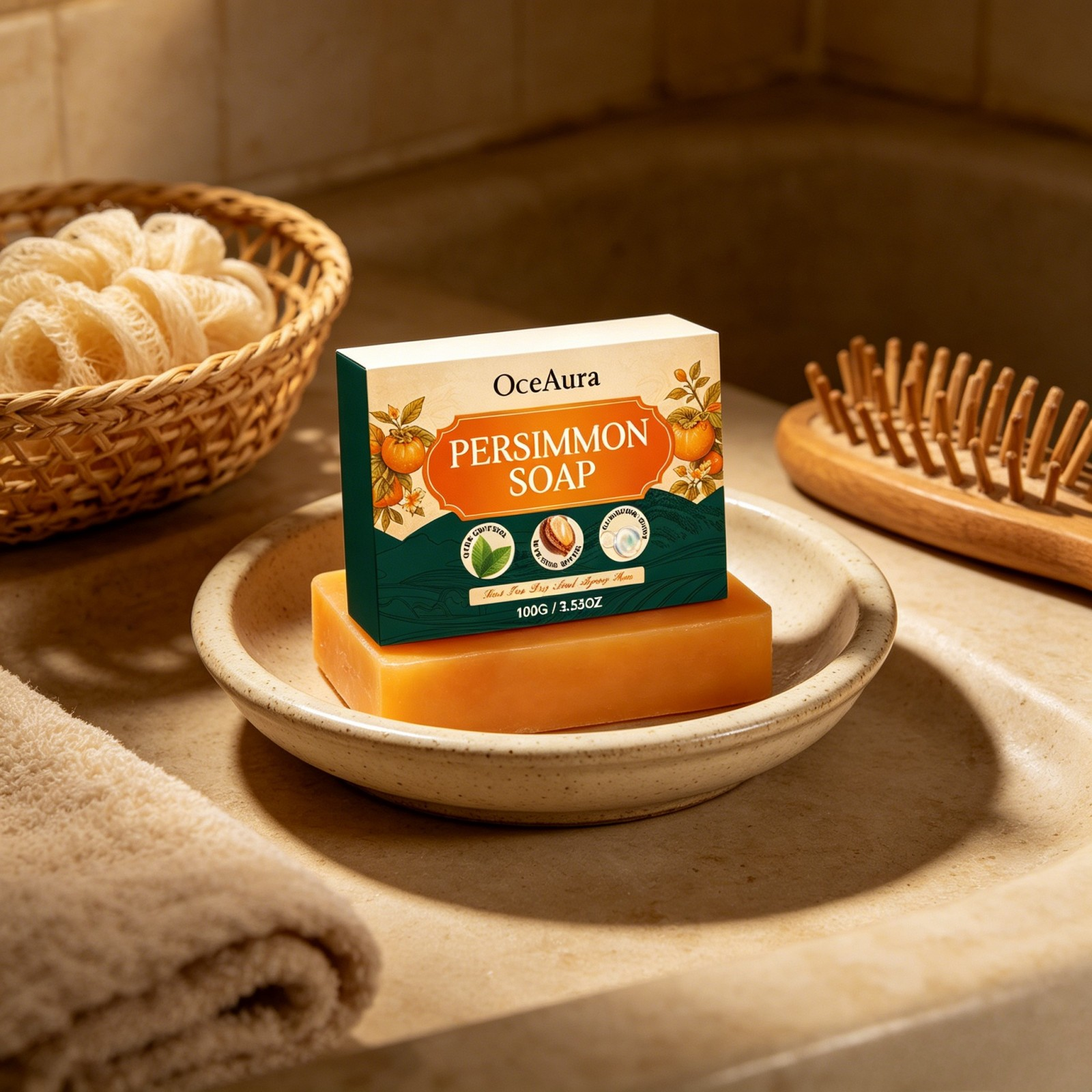 OceAura Persimmon Soap Bar for - Shea Butter Raw incelemesi ve fiyatı
