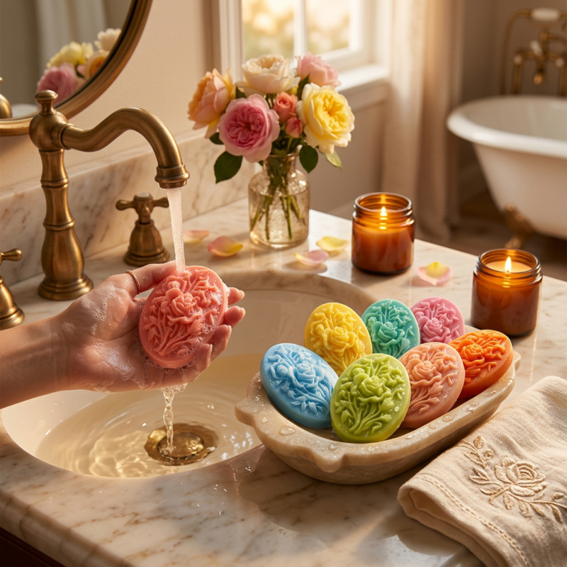 4 Silicone mold with flower sh - Soap Making Bar incelemesi ve fiyatı