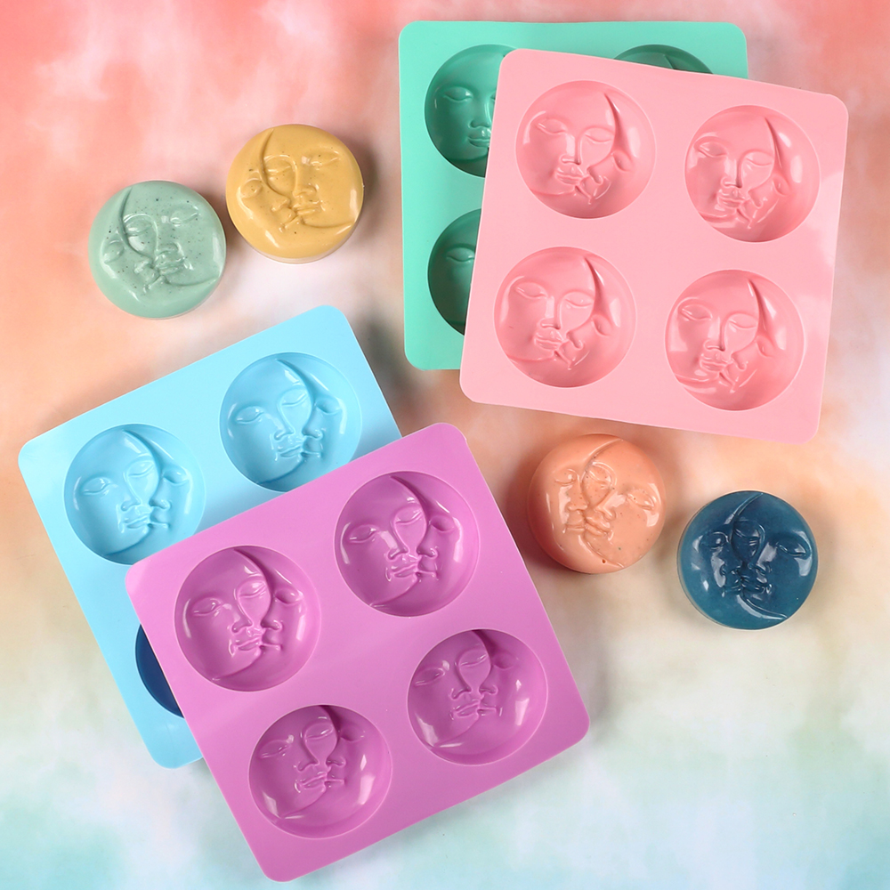 Sun Moon Face Silicone Mold Cr - Soap Making Homemade incelemesi ve fiyatı